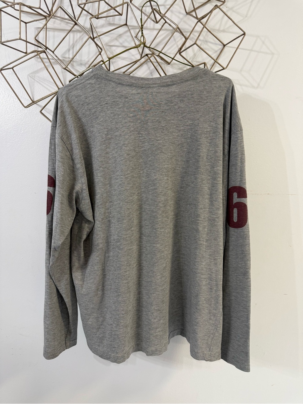 Polo by Ralph Lauren Gray Crewneck Sweatshirt with Maroon Graphics - Picture 2 of 4